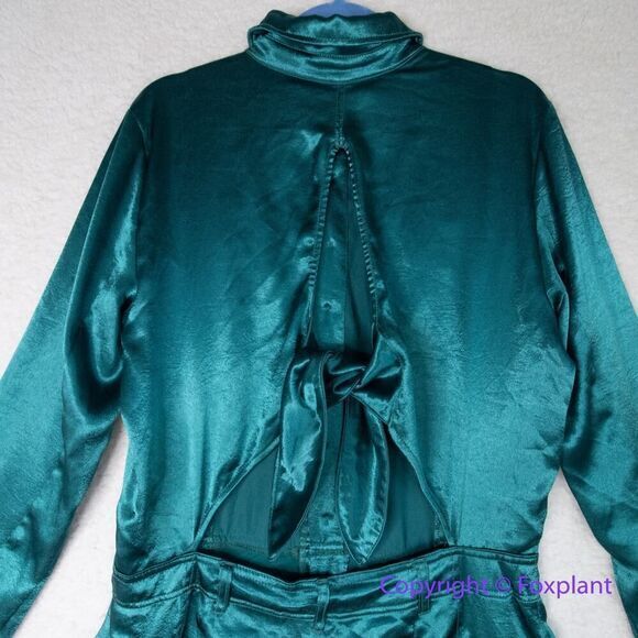 Free People Night Like This One-Piece Jumpsuit in green, size L - Picture 15 of 16